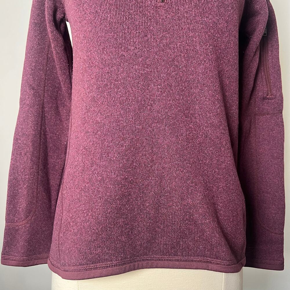 Patagonia Women's Better Sweater 1/4 Zip Burgundy Activewear Pullover Top Size S - Picture 8 of 16